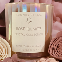 Load image into Gallery viewer, Rose Quartz Crystal Candle
