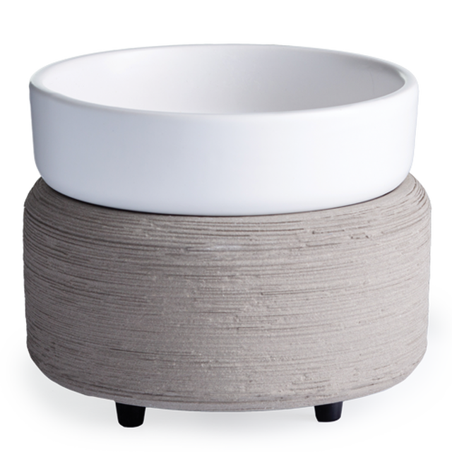 Grey Texture Candle Warmer and Dish